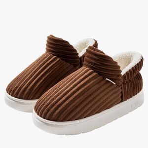 EVA Brown Corduroy Slip-On Shoes